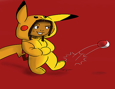 Pikachu Hoodie digital drawing